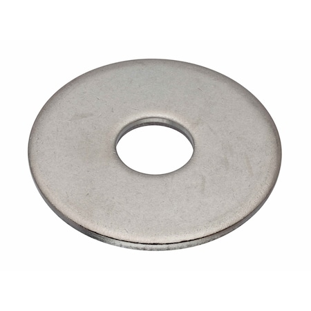 Zoro Select Flat Washer, For Screw Size 1/2 in , Stainless Steel Plain Finish, 5 PK WASB12W316