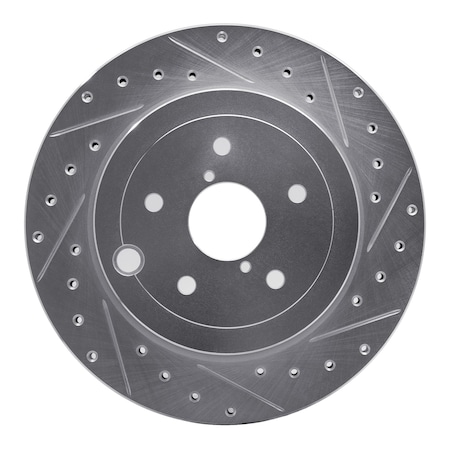 Dynamic Friction Co DFC Brake Rotor - Drilled and Slotted - Silver 631-13022R