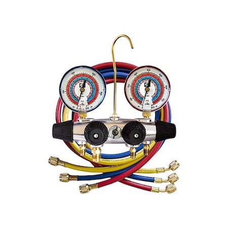 Jb Industries Manifold Gauge Kit, 5 ft L, 3 1/8 in Gauge 25633