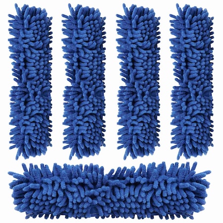 Bison Life 12" Chenille Window Cleaning Squeegee Sleeves, 5 Pack Reusable Washable Replacement Refills BLZ-WASL-5