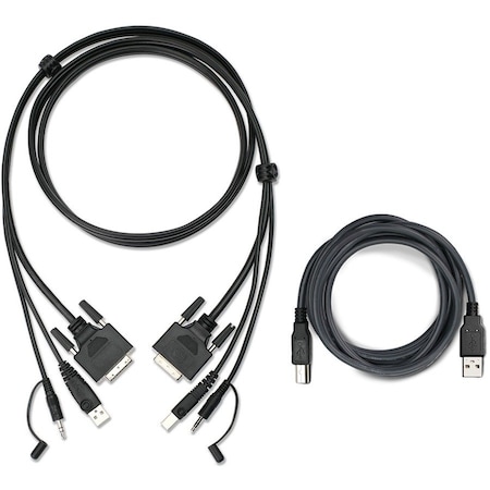 Iogear 6 Ft. DVI, USB KVM Cable Kit with Audio (TAA) G2L702UTAA3