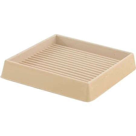 Shepherd Hardware Caster Cup, Rubber, Off-White, 2PK 9168