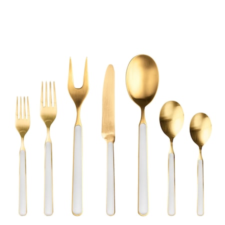 Mepra Fantasia Ice Gold Flatware Set - 32 Pieces - Porcelain 10W622032OI