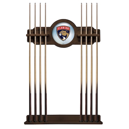 Holland Bar Stool Co Florida Panthers Cue Rack in Chardonnay Finish CueNavFlaPan