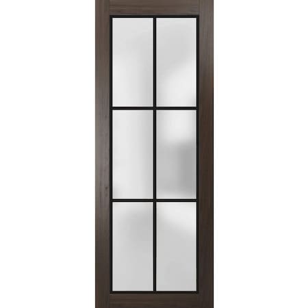 Sartodoors Slab Barn Door Panel Frosted Glass Planum 2122 30x84 Solid Core Modern Interior PLANUM2122S-CA-30 x 84