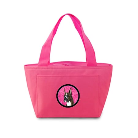 Carolines Treasures Pink Boxer Zippered Insulated School Washable And Stylish Lunch Bag Cooler SS4784-PK-8808