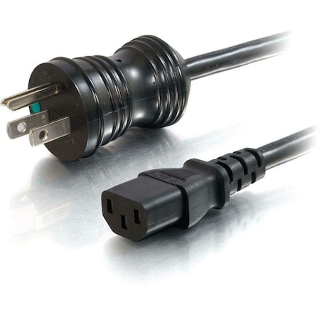 C2G 15FT 16AWG HOSP PWR CBL 5-15P-C13 BK TAA 48011