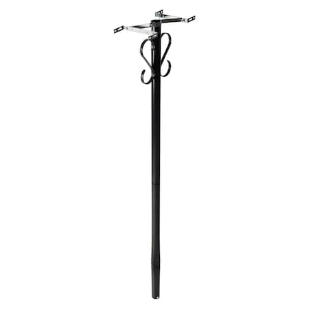 Architectural Mailboxes Round Decorative Scroll Post, Black PBK000AM