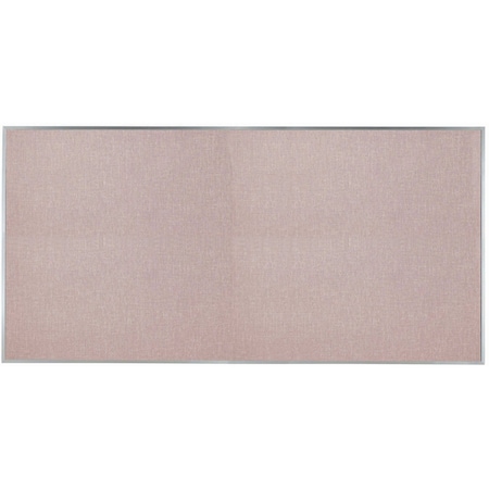 Aarco Designer ''Quartz'' Fabric Bulletin Board w/ a Clear Satin Anodized Aluminum Frame, 48''Hx96''W DF4896005