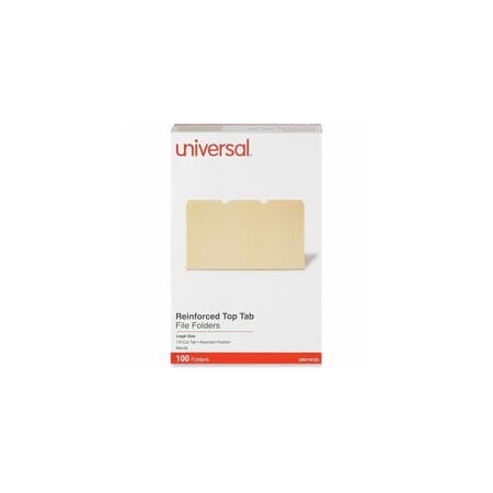 Universal Top Tab File Folder 9-5/8" x 14-3/4", Manila, 100PK UNV16123