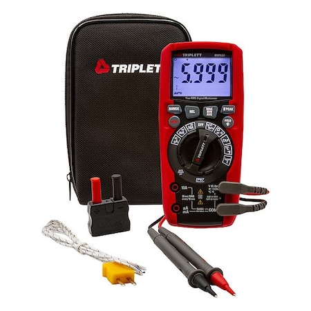 Triplett DigitalMultimeter, TRMS, 10A, 1000VAC/DC MM650-NIST