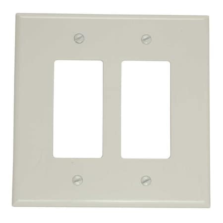 Ezgeneration 88602 Decora Oversized Designer Gfci Wallplate 2-Gang White EZ1580042