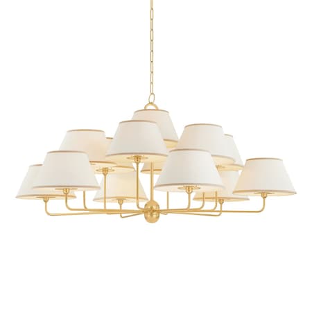 Hudson Valley Lighting Durland 13 Light Chandelier in Aged Brass 7413-AGB