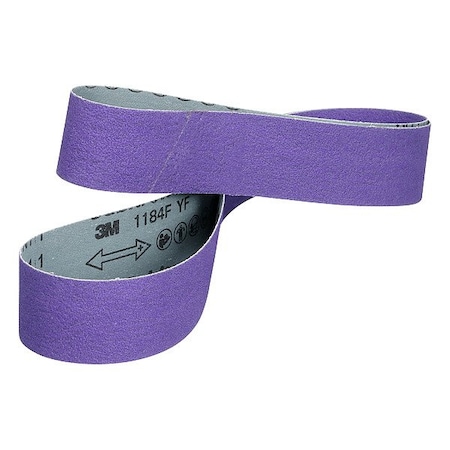 3M Cubitron Sanding Belt, Coated, Ceramic, 80 Grit, Not Applicable, 1184F, Purple 7100354017