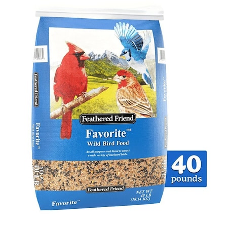 Feathered Friend Favorite Series Cracked Corn Favorite Blend, 40 lb, All-Purpose, Bag 14423