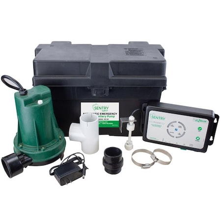 Basement Sentry 2580 gph Thermoplastic Vertical Float Switch Battery Submersible Backup Sump Pump SKU: 4014257 STBB200