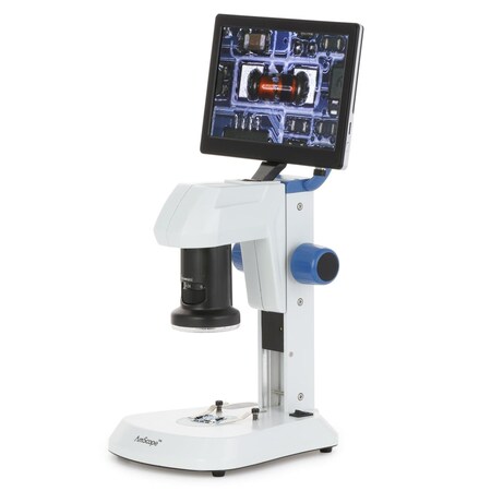 Amscope DM745 Digital Microscope for Industrial Inspection w/0.7X-4.5X Zoom on Track Stand w/9 Screen DM745-HDM9-3MP