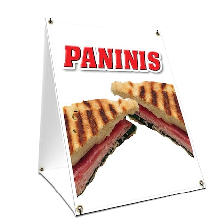 Signmission Paninis, 24 Inch x 18 Inch A-frame Yard Sign, Plastic Sign SBC-1824-Paninis