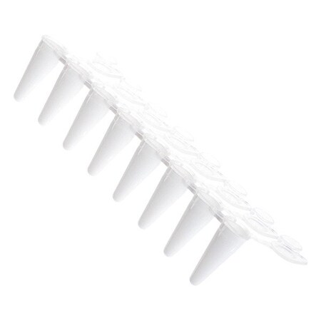 Zoro Select PCR Strip, 0.28 in Dia, White, PK120 230465