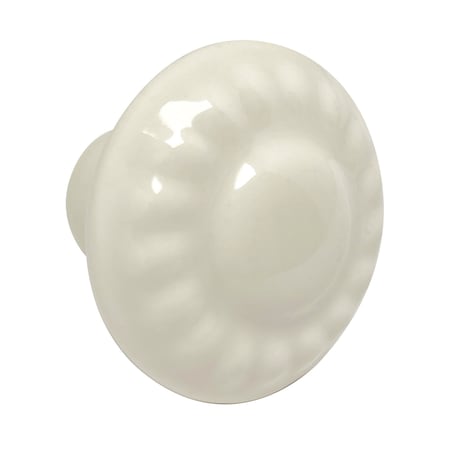 Brixwell Ceramic Residential Mushroom Cabinet Knob For Kitchen And Bathroom Hardware 1-3/8 in Diameter Almond BXB1231A