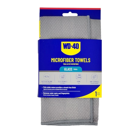 Wd-40 Glass Microfiber Towel - Silver Color - 1 Pack L40160