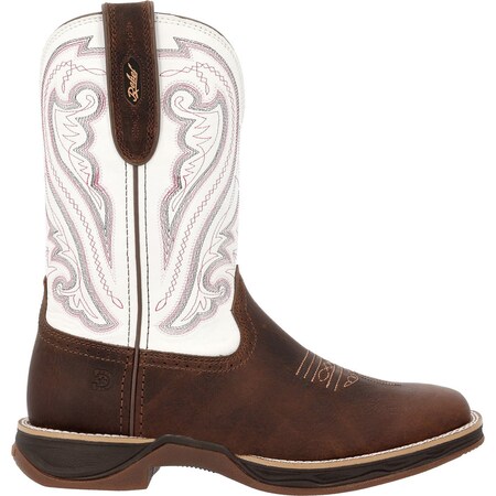 Durango Lady Rebel Ultra-Lite Western Boot, Coffee Crazy Horse And White, Size 7 DRD0500