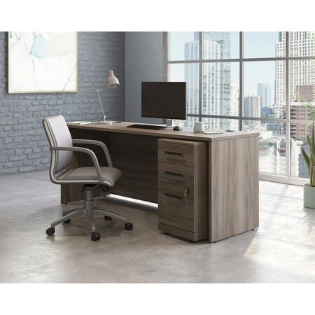 Officeworks By Sauder 1-File Single Ped Desk, 29.291 in H, 71.102 in W X Hudson Elm 431494