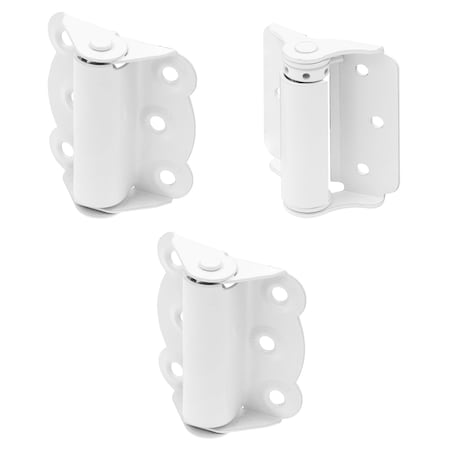 Prime-Line Storm and Screen Door 2-Self Closing and 1-Adjustable Hinge Set 2-3/4 in, Screws, White K 55552