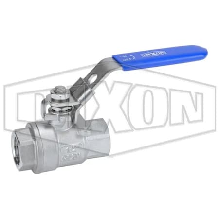 Dixon Ball Valve, 1/2 in Nominal, FNPT End Style, 316 SS Body, Full Port, RPTFE Softgoods SSLBV50