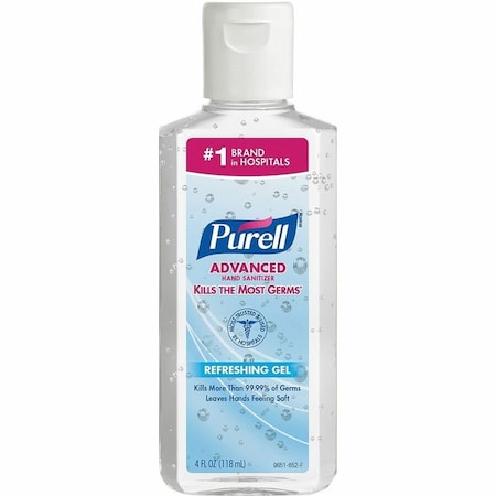 Purell Advanced Hand Sanitizer Gel, 4oz Bottle, PK24 9651-24
