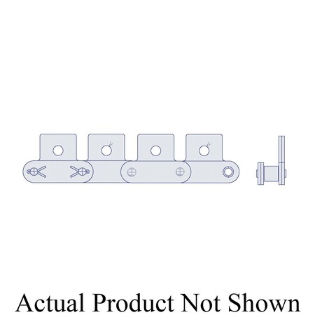 Hkk Chain HKK Double Pitch Riv Standard Conveyor w/SA-1 Att on Every P, 1.5P, .469 Dia x .5 W DC060RSA1EV