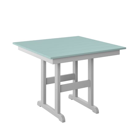 Polybird 38" SQUARE TABLE "COUNTER HEIGHT".      SAGE AND WHITE POLYBIRD P16-C