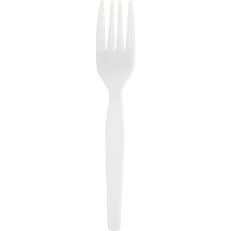 Genuine Joe Heavyweight Disposable Forks - White, 1000PK GJO30400