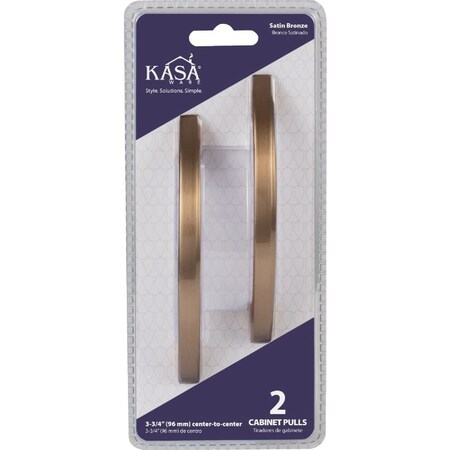 Hardware Resources KasaWare 4-7/8'' Overall Length Satin Bronze Contemporary Pull, 2PK K83796SBZ-2