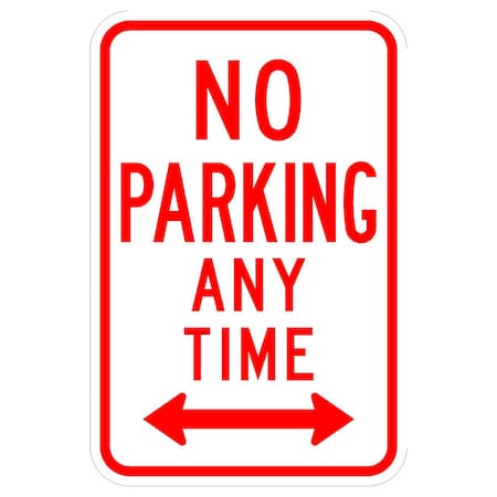Sign Solutions Usa Parking Sign, 12 in W, Aluminum Sign, White DUS12HWT1218R7-1
