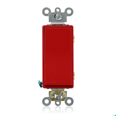 Leviton Decora Plus Rocker Double-Pole 20A Red 5622-2R