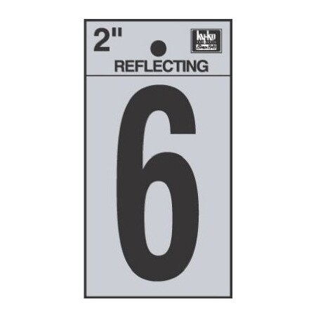 Hy-Ko Prod Co 2" Blk Refl Number 6 RV-25/6