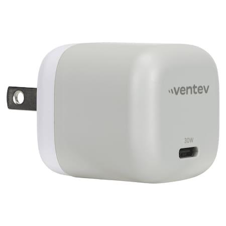 Ventev 30w Mini Wall Charger And Usb C To Apple Lightning Cable, White WC30-CLBX-87446