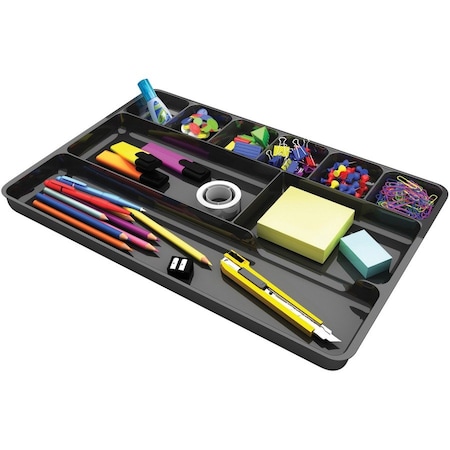 Deflecto Deflect-o Desk Drawer Organizer 14" x 9" Black 38104