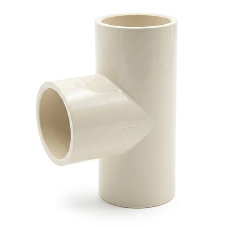 Supplygiant 2 Inch CPVC Tee Socket x Socket 3 Way Pipe Fitting White, 10PK DWUF2422-10-Pk