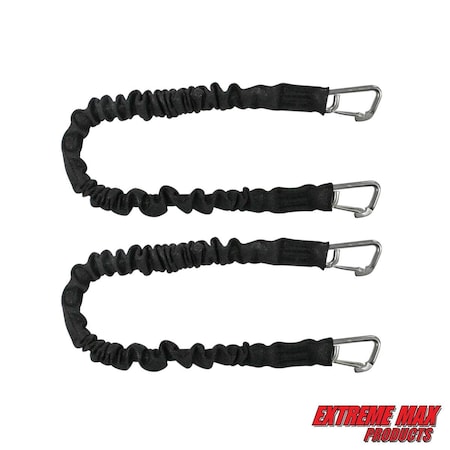 Extreme Max 3006.2369 BoatTector High-Strength Line SnubberStorage Bungee Value-18" w Compact Hooks 3006.2369