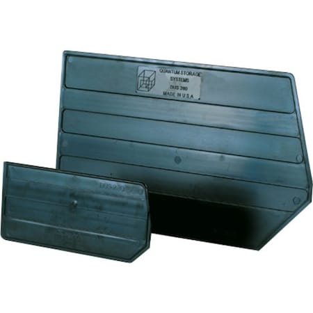 Partners Brand Plastic Bin Divider, Stack/Hang, 13 7/8x6 3/4", PK6, Black, 6 3/4" H, 6 PK BIND147