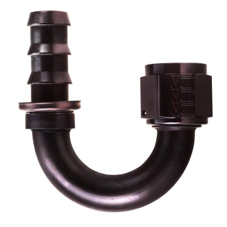 Aeroquip FCL1562 6 AN 180 deg Socketless Hose End, Black AERFCL1562