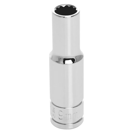Performance Tool 3/8 In Dr. 12 Pt Deep Socket 9Mm Socket 12Pt Dp, W38709 W38709