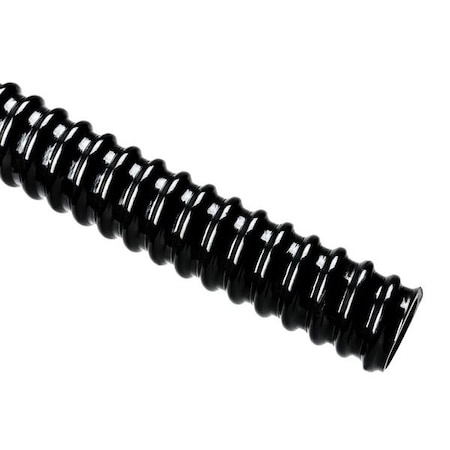 Hellerman Tyton HelaGuard SR PVC Tubing, Smooth Bore, Spiral Cover, Std Wt, 0.38" Dia, Bk, 100 ft/Std. Reel 166-90220