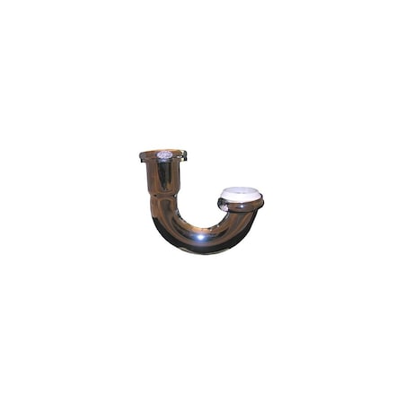 Larsen Supply Co. Kitchen Sink J-Bend, 17 Gauge, Brass Plated, 1-1/2-In. 554864