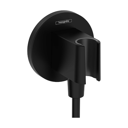 Hansgrohe FixFit S Wall Outlet with Handshower Holder in Matte Black 26888671