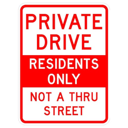 Sign Solutions Usa Traffic Sign, 18 in Width, Aluminum Sign, Vertical Rectangle DCS10HWT1824CUS00218