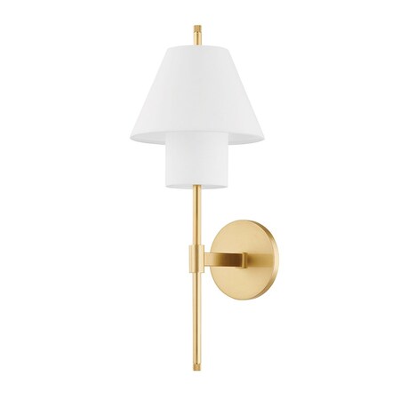 Hudson Valley Lighting Pembrooke & Ives X Glenmoore 1 Light Wall Sconce 7.75 In. Aged Brass PI1899101-AGB