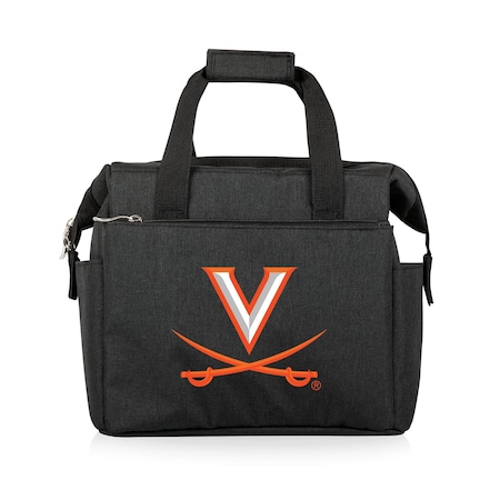 Picnic Time Family Of Brands NCAA Virginia Cavaliers On The Go Lunch Bag Cooler - Soft Cooler Lunch Box, Black 510-00-179-594-0